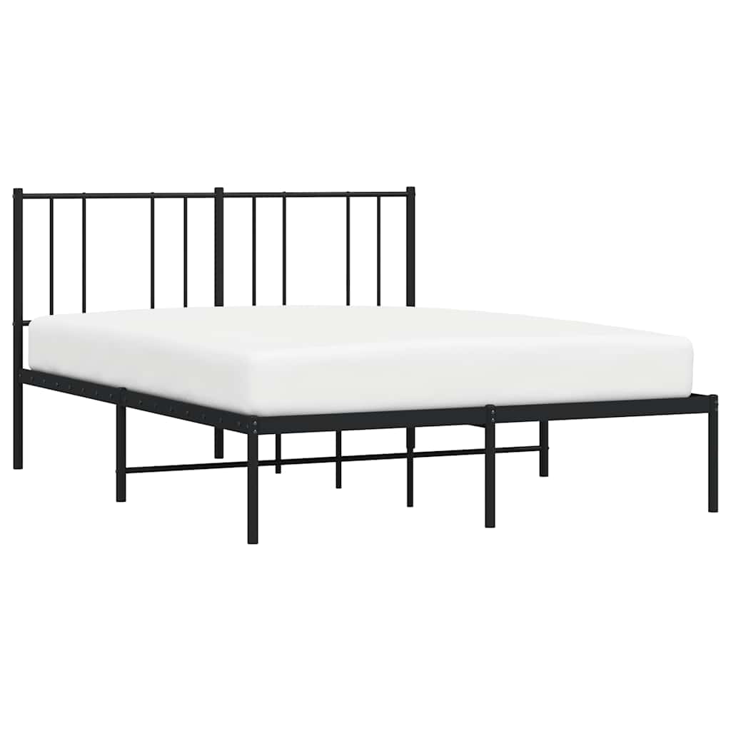 Giroletto con Testiera in Metallo Nero 150x200 cm | homemem39