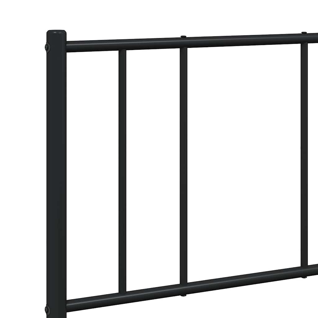 Giroletto con Testiera in Metallo Nero 150x200 cm | homemem39