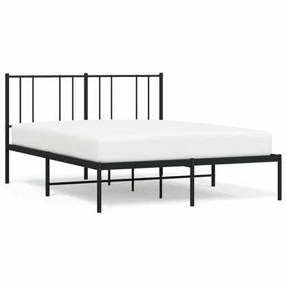 Giroletto con Testiera in Metallo Nero 160x200 cm | homemem39