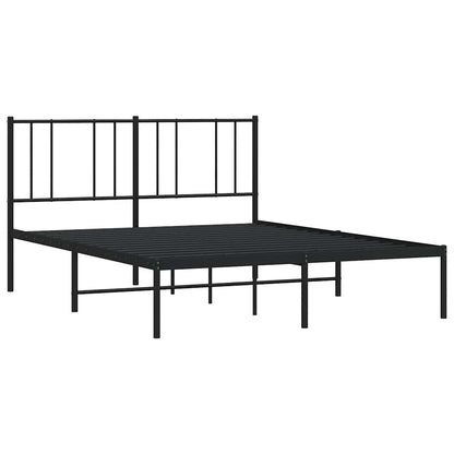 Giroletto con Testiera in Metallo Nero 160x200 cm | homemem39