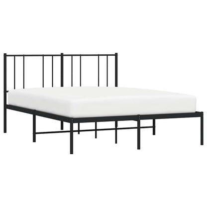 Giroletto con Testiera in Metallo Nero 160x200 cm | homemem39