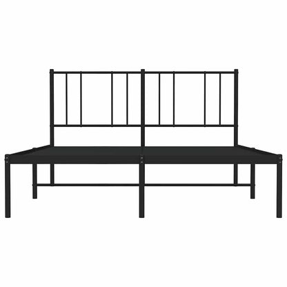 Giroletto con Testiera in Metallo Nero 160x200 cm | homemem39