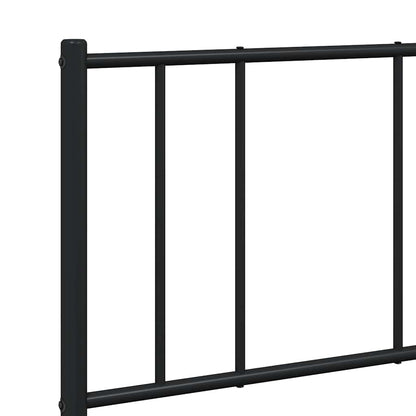 Giroletto con Testiera in Metallo Nero 160x200 cm | homemem39