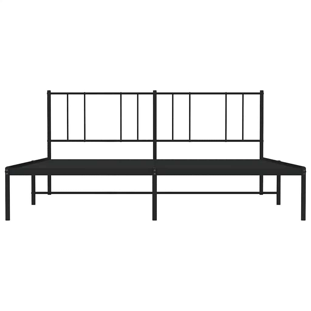 Giroletto con Testiera in Metallo Nero 183x213 cm | homemem39