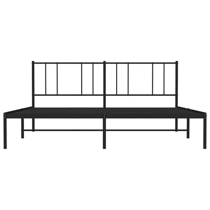 Giroletto con Testiera in Metallo Nero 183x213 cm | homemem39