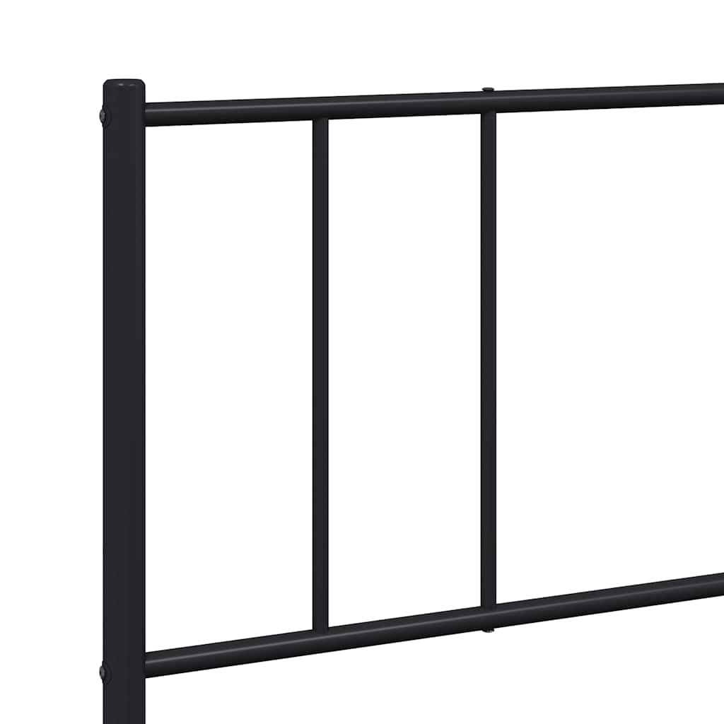 Giroletto con Testiera in Metallo Nero 183x213 cm | homemem39