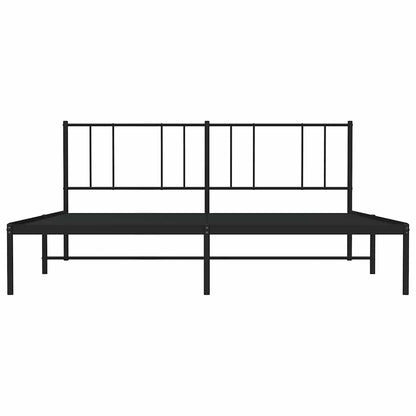 Giroletto con Testiera in Metallo Nero 193x203 cm | homemem39