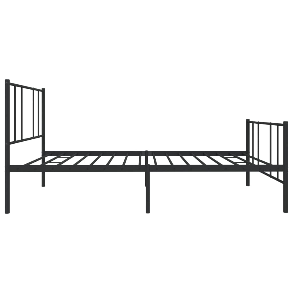 Giroletto con Testiera e Pediera Metallo Nero 107x203 cm | homemem39