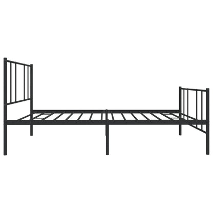 Giroletto con Testiera e Pediera Metallo Nero 107x203 cm | homemem39