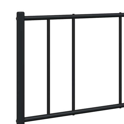 Giroletto con Testiera e Pediera Metallo Nero 140x190 cm