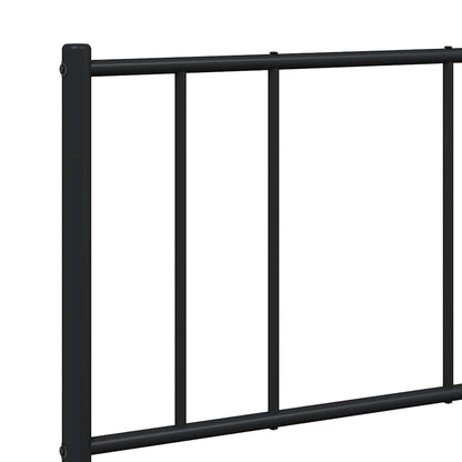 Giroletto con Testiera e Pediera Metallo Nero 150x200 cm | homemem39