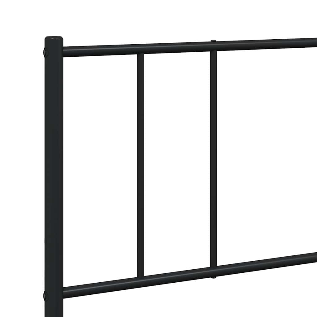 Giroletto con Testiera e Pediera Metallo Nero 193x203 cm | homemem39