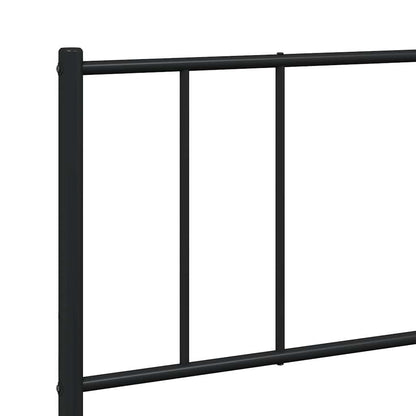 Giroletto con Testiera e Pediera Metallo Nero 193x203 cm | homemem39