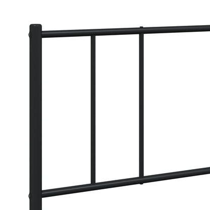 Giroletto con Testiera e Pediera Metallo Nero 200x200 cm