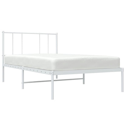 Giroletto con Testiera Metallo Bianco 100x190 cm | homemem39