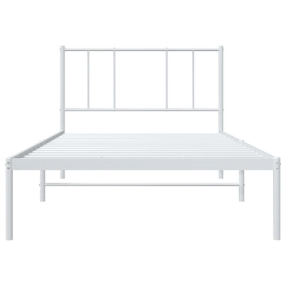 Giroletto con Testiera Metallo Bianco 100x190 cm | homemem39