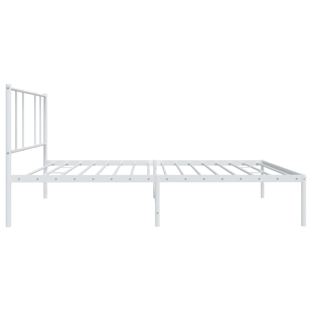 Giroletto con Testiera Metallo Bianco 100x190 cm | homemem39