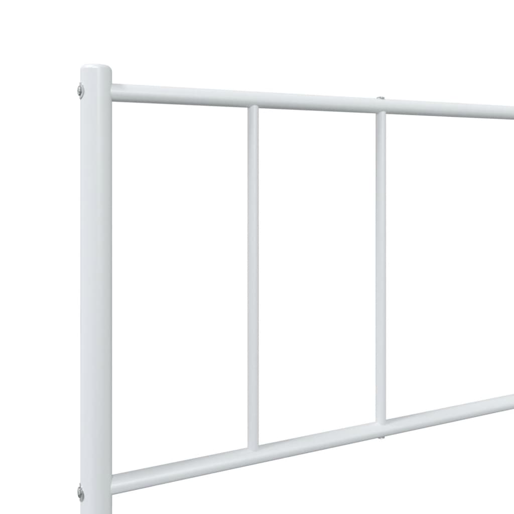 Giroletto con Testiera Metallo Bianco 100x190 cm | homemem39