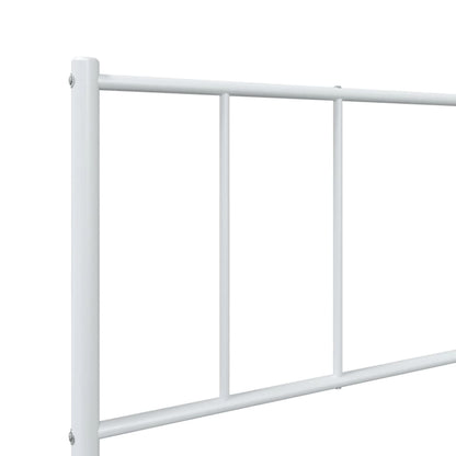 Giroletto con Testiera Metallo Bianco 100x190 cm | homemem39