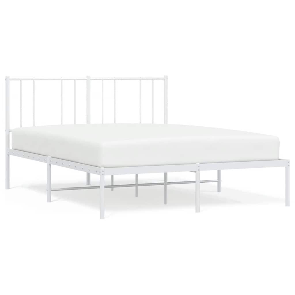 Giroletto con Testiera in Metallo Bianco 120x200 cm | homemem39