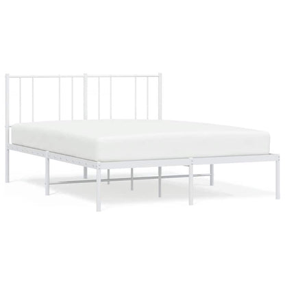 Giroletto con Testiera in Metallo Bianco 120x200 cm | homemem39