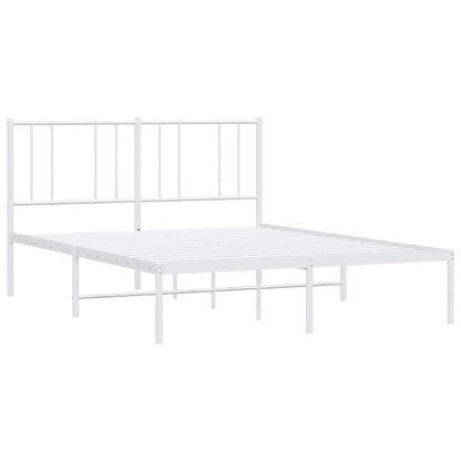Giroletto con Testiera in Metallo Bianco 120x200 cm | homemem39