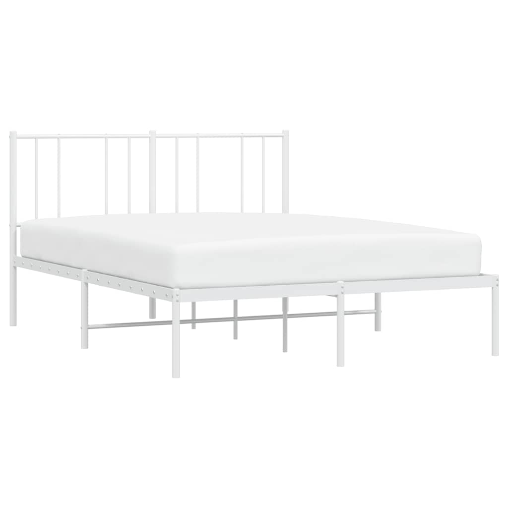 Giroletto con Testiera in Metallo Bianco 120x200 cm | homemem39