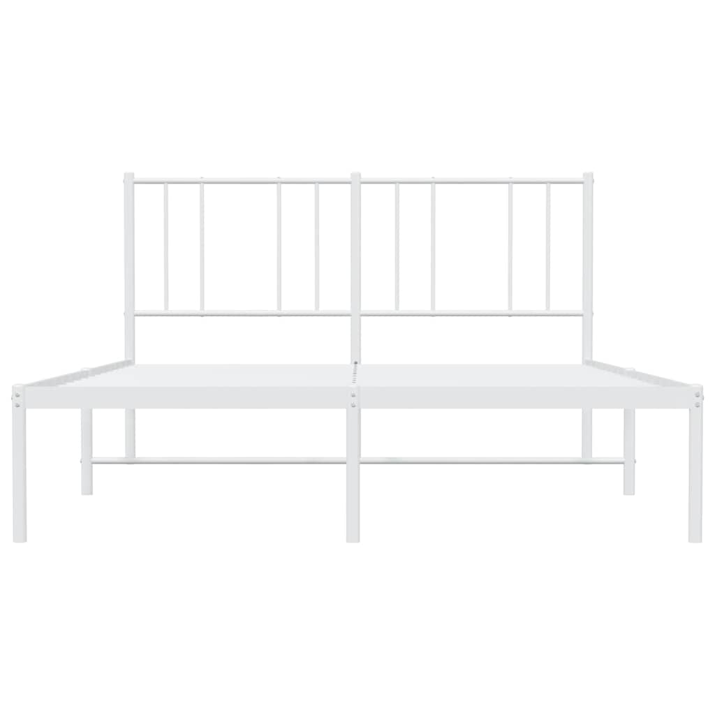 Giroletto con Testiera in Metallo Bianco 120x200 cm | homemem39
