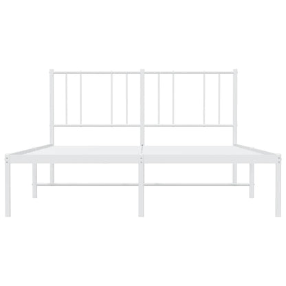 Giroletto con Testiera in Metallo Bianco 120x200 cm | homemem39