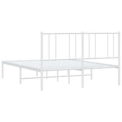 Giroletto con Testiera in Metallo Bianco 120x200 cm | homemem39