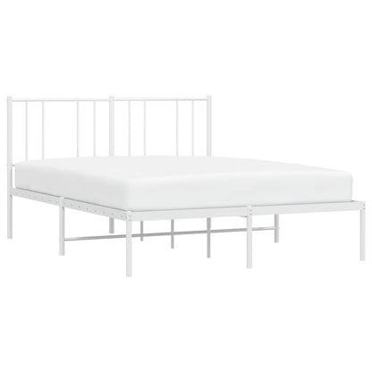 Giroletto con Testiera Metallo Bianco 135x190 cm | homemem39