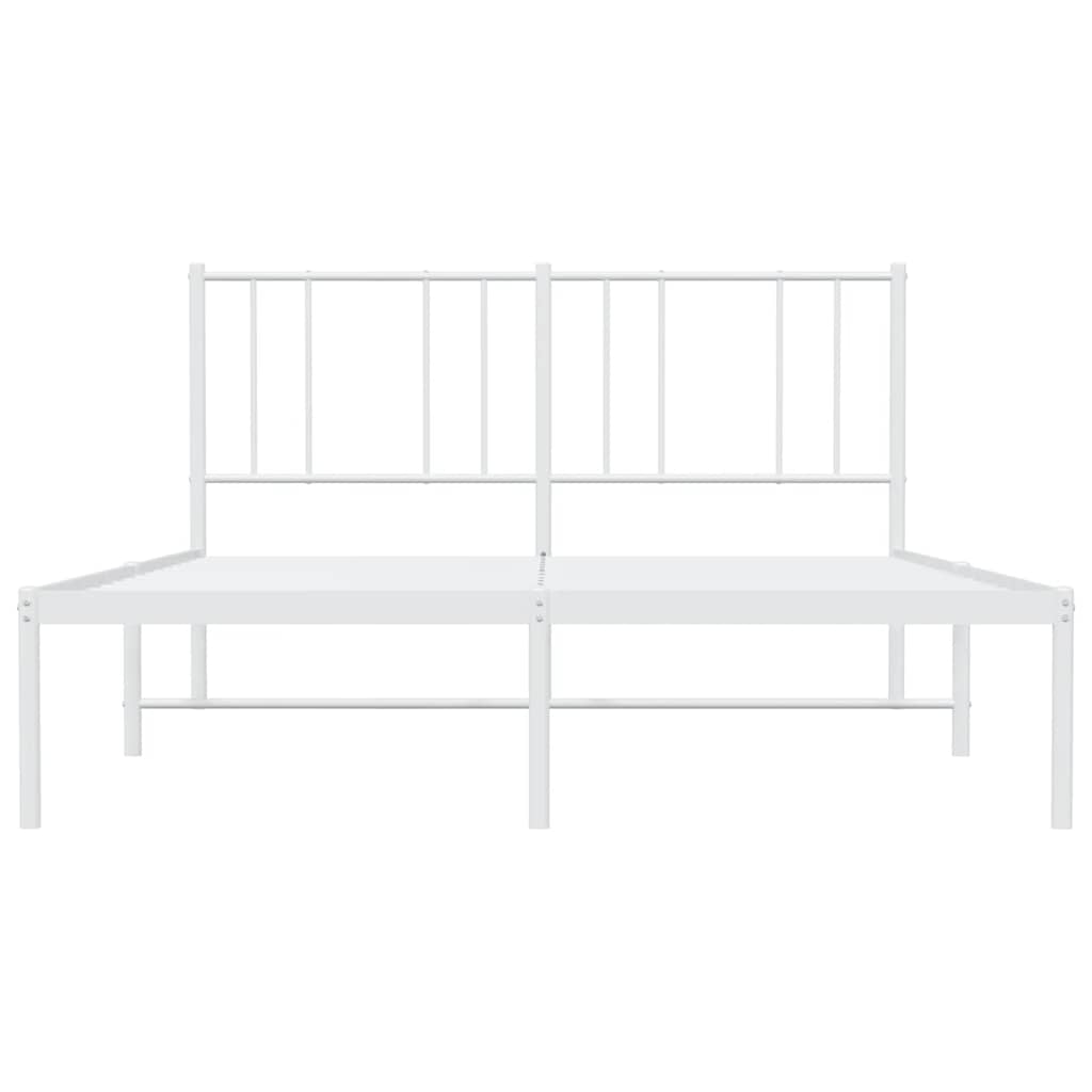 Giroletto con Testiera Metallo Bianco 135x190 cm | homemem39