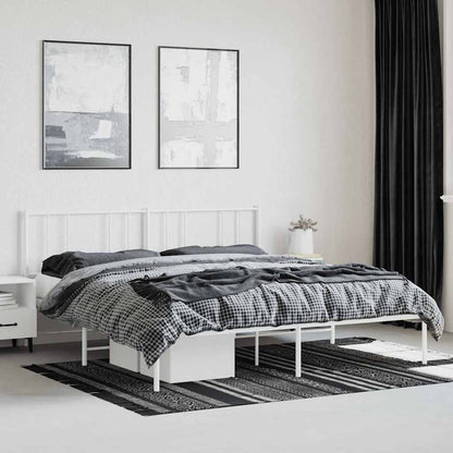 Giroletto con Testiera Metallo Bianco 180x200 cm | homemem39