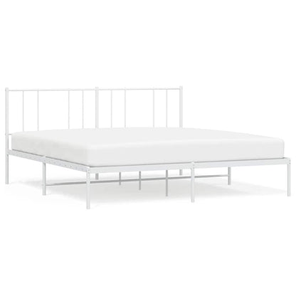 Giroletto con Testiera Metallo Bianco 183x213 cm | homemem39