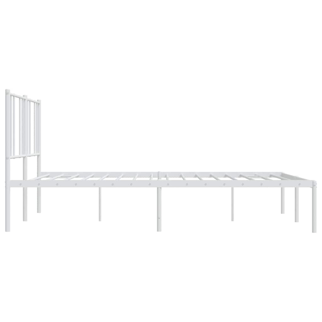 Giroletto con Testiera Metallo Bianco 183x213 cm | homemem39