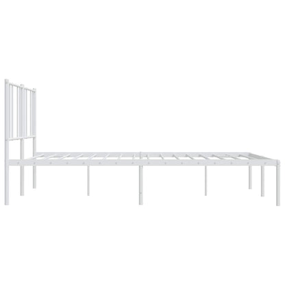 Giroletto con Testiera Metallo Bianco 183x213 cm | homemem39