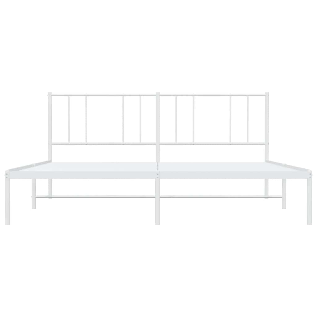 Giroletto con Testiera Metallo Bianco 193x203 cm | homemem39