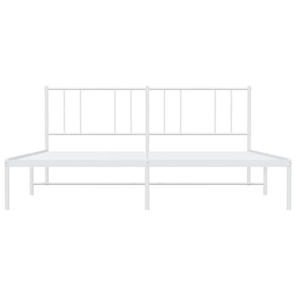 Giroletto con Testiera Metallo Bianco 193x203 cm | homemem39