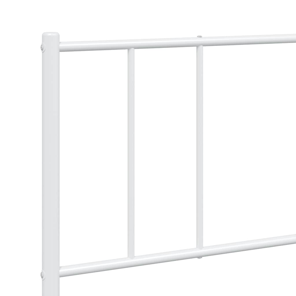 Giroletto con Testiera Metallo Bianco 193x203 cm | homemem39