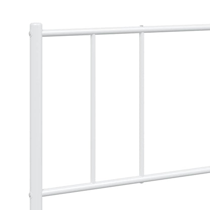 Giroletto con Testiera Metallo Bianco 193x203 cm | homemem39