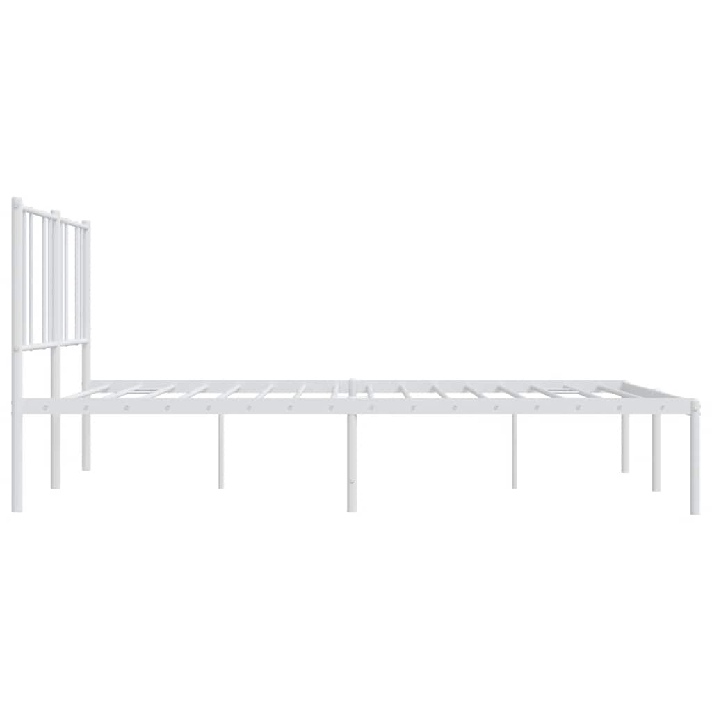 Giroletto con Testiera Metallo Bianco 200x200 cm | homemem39
