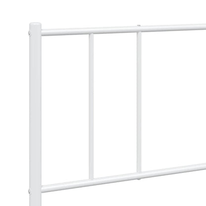 Giroletto con Testiera Metallo Bianco 200x200 cm