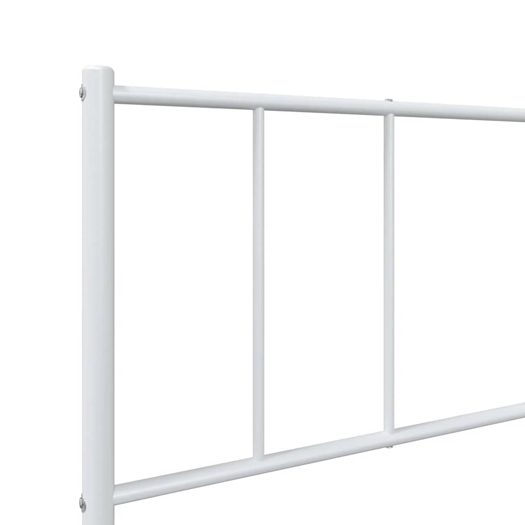 Giroletto con Testiera e Pediera Metallo Bianco 80x200 cm | homemem39