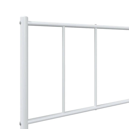 Giroletto con Testiera e Pediera Metallo Bianco 80x200 cm | homemem39