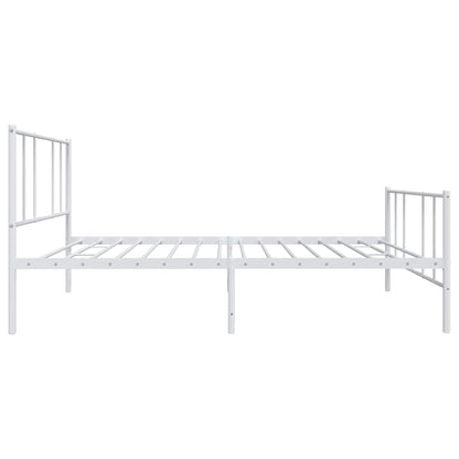 Giroletto con Testiera e Pediera Metallo Bianco 90x200 cm | homemem39