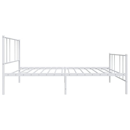 Giroletto con Testiera e Pediera Metallo Bianco 100x190 cm | homemem39
