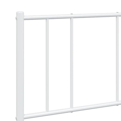 Giroletto con Testiera e Pediera Metallo Bianco 120x190 cm