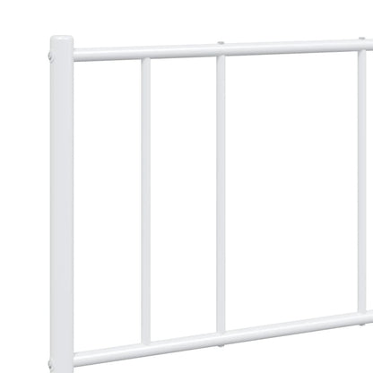 Giroletto con Testiera e Pediera Metallo Bianco 140x190 cm