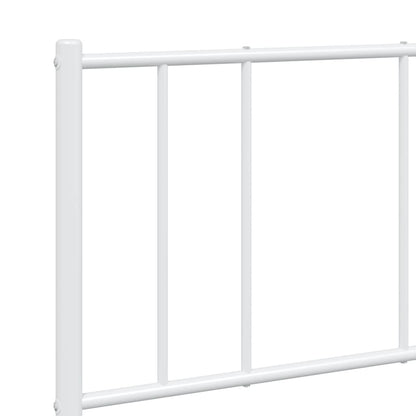Giroletto con Testiera e Pediera Metallo Bianco 150x200 cm | homemem39