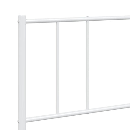 Giroletto con Testiera e Pediera Metallo Bianco 180x200 cm | homemem39